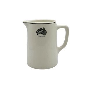Vtg The Australia Hotel Melbourne Duraline Grindley Hotelware Pitcher Creamer